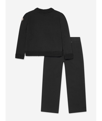 Moncler Enfant Girls Logo Tracksuit in Black Jusqu'à 80% De Réduction