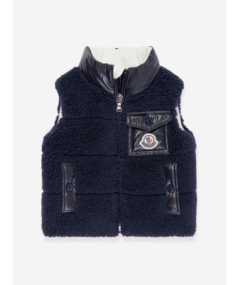 Moncler Enfant Baby Boys Down Padded Odal Gilet in Navy chez Cornerstreet bien 