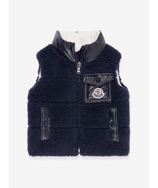 Moncler Enfant Baby Boys Down Padded Odal Gilet in Navy chez Cornerstreet bien 