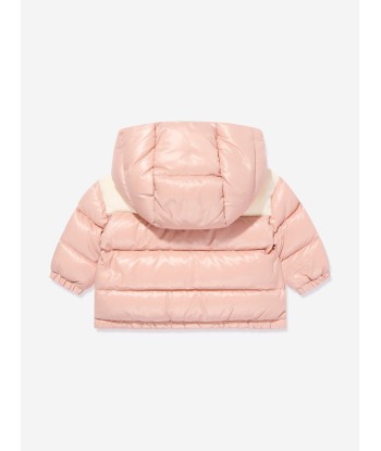 Moncler Enfant Baby Girls Down Padded Lakisha Jacket in Pink rembourrage situé sous