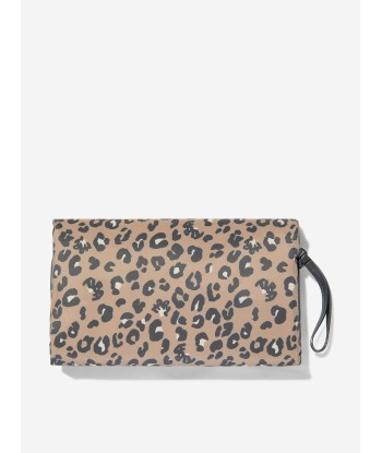 Tiba + Marl Baby Etta Leopard Changing Clutch in Brown (33cm) france