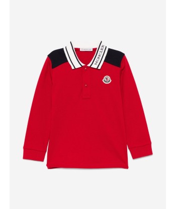 Moncler Enfant Baby Boys Long Sleeve Polo Shirt in Red online