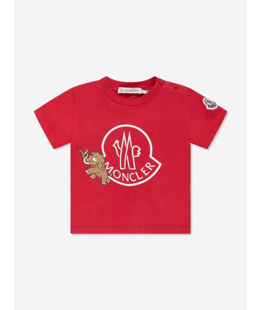 Moncler Enfant Baby Boys Logo T-Shirt in Red commande en ligne