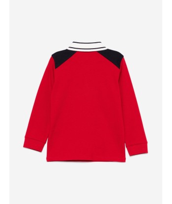 Moncler Enfant Baby Boys Long Sleeve Polo Shirt in Red online