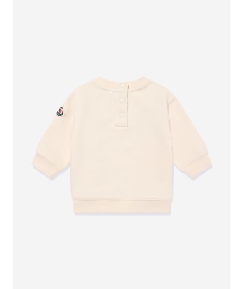 Moncler Enfant Baby Girls Bear Sweatshirt in Cream Dans la société mordern