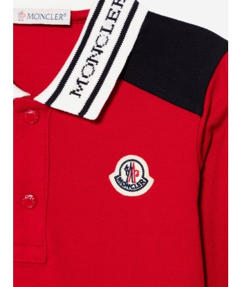 Moncler Enfant Baby Boys Long Sleeve Polo Shirt in Red online