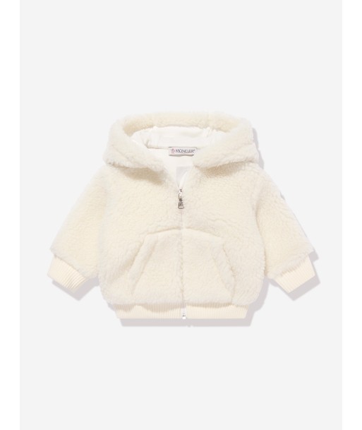 Moncler Enfant Baby Boys Zip Up Top in Ivory commande en ligne