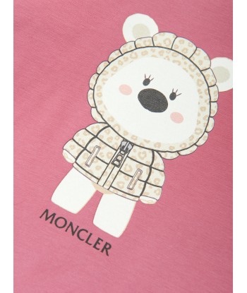 Moncler Enfant Baby Girls Long Sleeve Bear T-Shirt in Pink vente chaude votre 