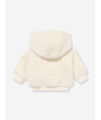 Moncler Enfant Baby Boys Zip Up Top in Ivory commande en ligne