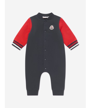 Moncler Enfant Baby Boys Logo Romper in Navy votre restaurant rapide dans 