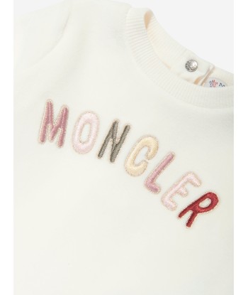 Moncler Enfant Baby Girls Logo Sweater Dress in Ivory ouvre sa boutique