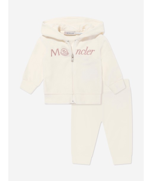 Moncler Enfant Baby Girls Logo Tracksuit in Ivory une grave pollution 