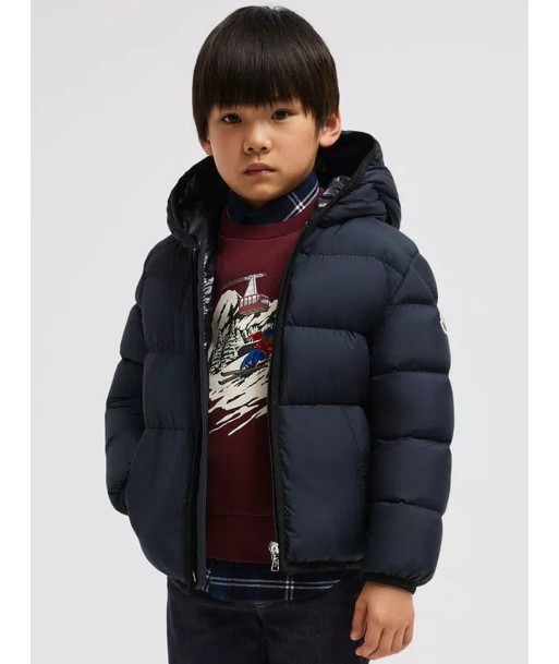 Moncler Enfant Boys Down Padded Mattan Jacket in Navy de la marque