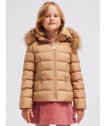 Moncler Enfant Girls Down Padded Boedette Jacket in Beige Les magasins à Paris