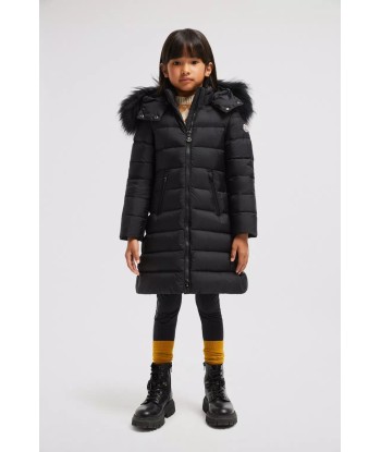 Moncler Enfant Girls Down Padded Abelle Long Coat in Black Comment ça marche