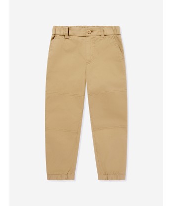 Moncler Enfant Boys Cotton Trousers in Beige le des métaux précieux