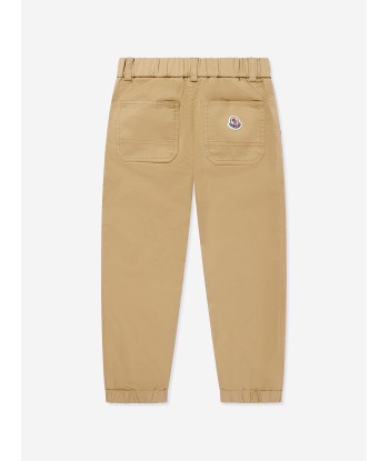 Moncler Enfant Boys Cotton Trousers in Beige le des métaux précieux