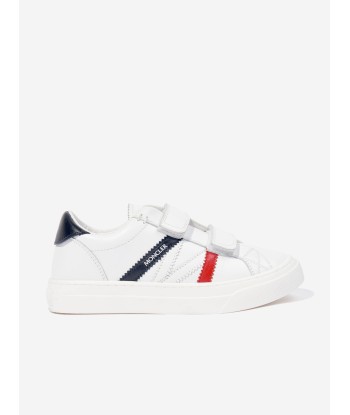 Moncler Enfant Kids Petit Monaco Low Top Trainers in White Découvrez la collection