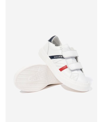 Moncler Enfant Kids Petit Monaco Low Top Trainers in White Découvrez la collection