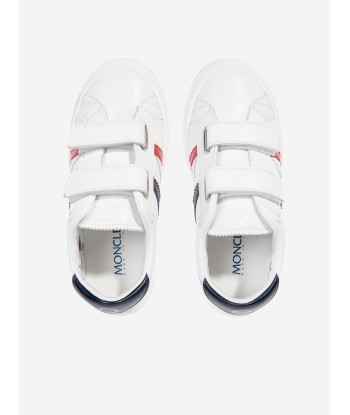 Moncler Enfant Kids Petit Monaco Low Top Trainers in White Découvrez la collection