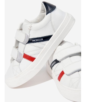 Moncler Enfant Kids Petit Monaco Low Top Trainers in White Découvrez la collection