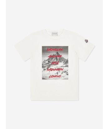 Moncler Enfant Boys Logo T-Shirt in White france