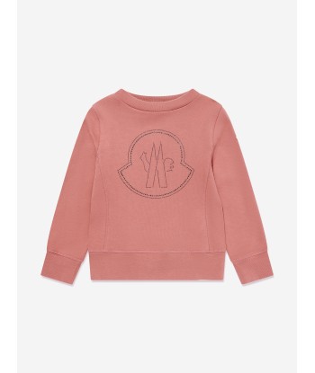 Moncler Enfant Girls Logo Sweatshirt in Pink votre restaurant rapide dans 