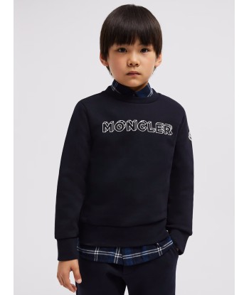 Moncler Enfant Boys Logo Sweatshirt in Navy online