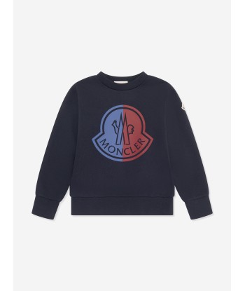 Moncler Enfant Boys Branded Sweatshirt in Navy de pas cher