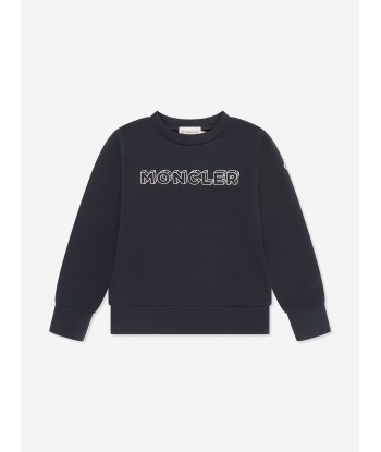 Moncler Enfant Boys Logo Sweatshirt in Navy online