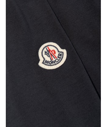 Moncler Enfant Boys Long Sleeve Logo T-Shirt in Navy JUSQU'A -70%! 