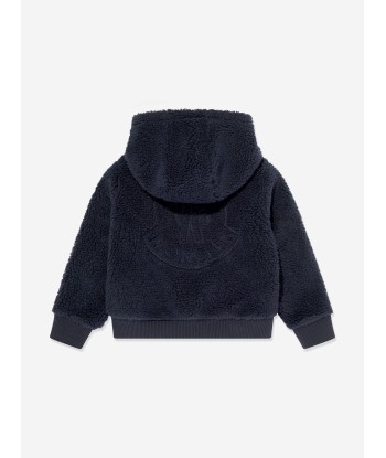 Moncler Enfant Boys Zip Up Cardigan in Navy de France