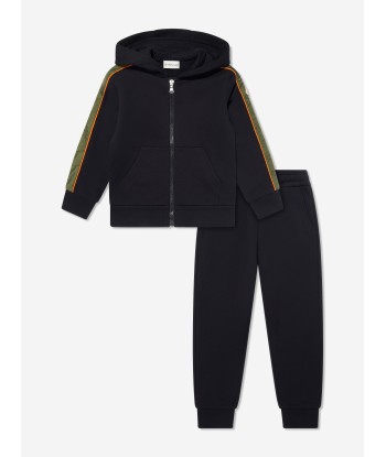 Moncler Enfant Boys Branded Tracksuit in Navy Venez découvrir notre 