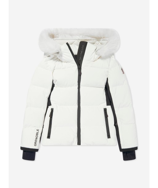 Moncler Enfant Girls Grenoble Down Padded New Guyane Jacket in White pour bénéficier 