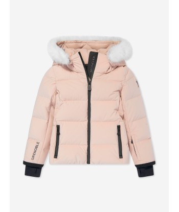 Moncler Enfant Girls Grenoble Down Padded New Guyane Jacket in Pink en ligne des produits 