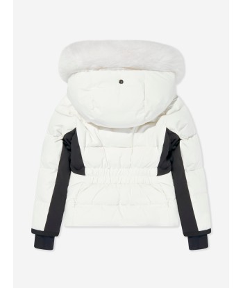 Moncler Enfant Girls Grenoble Down Padded New Guyane Jacket in White pour bénéficier 