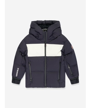 Moncler Enfant Boys Grenoble Down Padded Zinal Jacket in Navy Comment ça marche