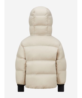 Moncler Enfant Boys Grenoble Down Padded Mandres Jacket in Beige Les magasins à Paris