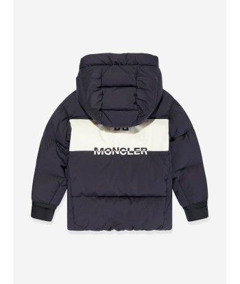 Moncler Enfant Boys Grenoble Down Padded Zinal Jacket in Navy Comment ça marche