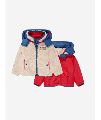 Moncler Enfant Boys Grenoble Fleece Zip Up Cardigan in Beige 50% de réduction en Octobre 2024