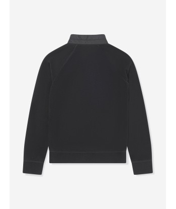 Moncler Enfant Kids Grenoble Half Zip Sweatshirt in Black acheter en ligne