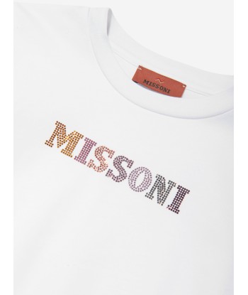 Missoni Girls Zigzag Logo Sweater Dress in White Economisez 