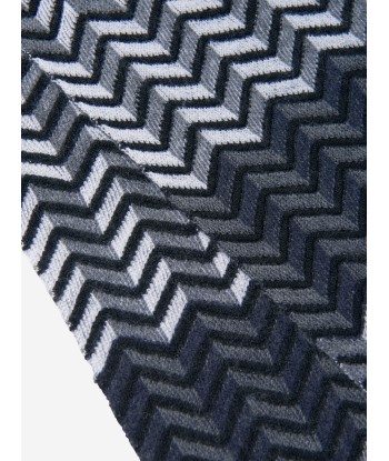 Missoni Boys Wool Zigzag Scarf in Black Faites des économies