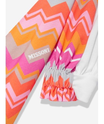 Missoni Girls Zigzag Logo Sweater Dress in White Economisez 