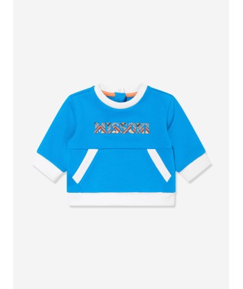 Missoni Baby Boys Logo Sweatshirt in Blue pas chere