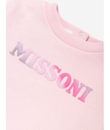 Missoni Baby Girls Logo Sweatshirt in Pink Fin de série