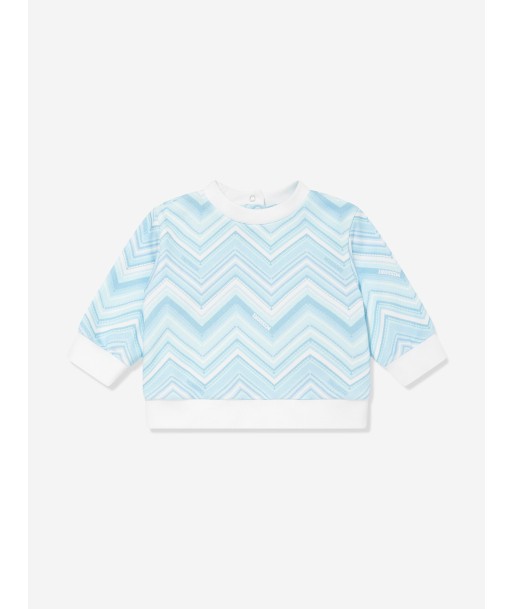 Missoni Baby Boys Zigzag Sweatshirt in Blue prix