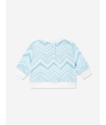 Missoni Baby Boys Zigzag Sweatshirt in Blue prix