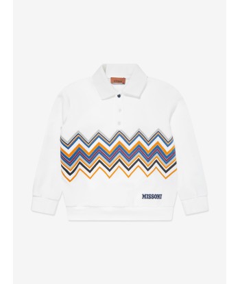 Missoni Boys Zigzag Collared Sweatshirt in White suggérées chez