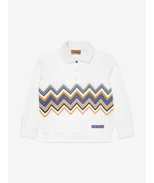 Missoni Boys Zigzag Collared Sweatshirt in White suggérées chez